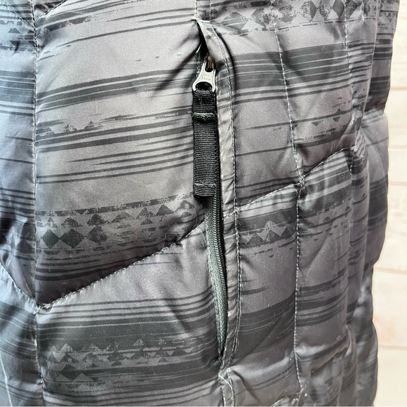 Eddie Bauer Lodge Geometric Ombre Quilted Goose Down Puffer Hooded Parka Coat - Picture 9 of 15